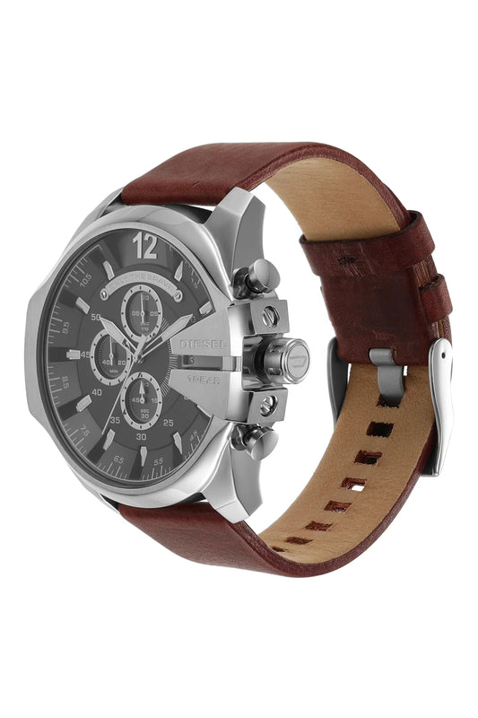DIESEL - MEGA CHIEF BROWN LEATHER WATCH - DZ4290 (M)