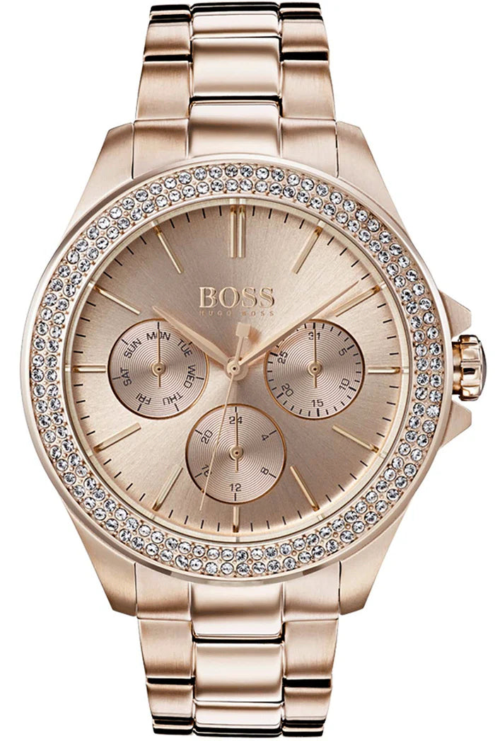 Hugo Boss Premiere Ladies Gold Quartz Watch – 1502443