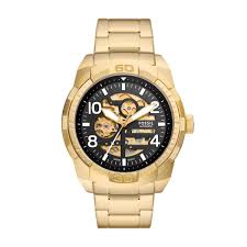 FOSSIL BRONSON AUTOMATIC TONE STAINLESS STEEL WATCH GOLD - ME3257 (M)