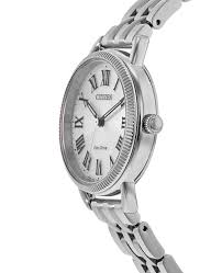 CITIZEN CLASSIC COIN EDGE - SILVER TONE STAINLESS STEEL BRACELET WATCH