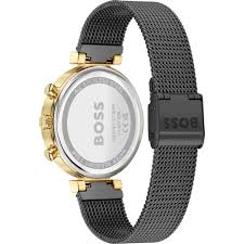 HUGO BOSS FLAWLESS BLACK WATCH 1502627 STAINLESS STEEL (W)