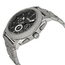 FOSSIL MACHINE CHRONOGRAPH BLACK DIAL STAINLESS STEEL MEN'S WATCH FS4776
