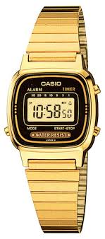 Casio Women's LA670WGA-1DF Digital Gold-Tone Watch
