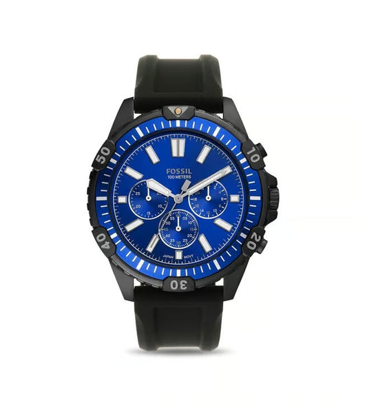 FOSSIL GARRETT QUARTZ BLUE STAINLESS STEEL FS5695 (M)