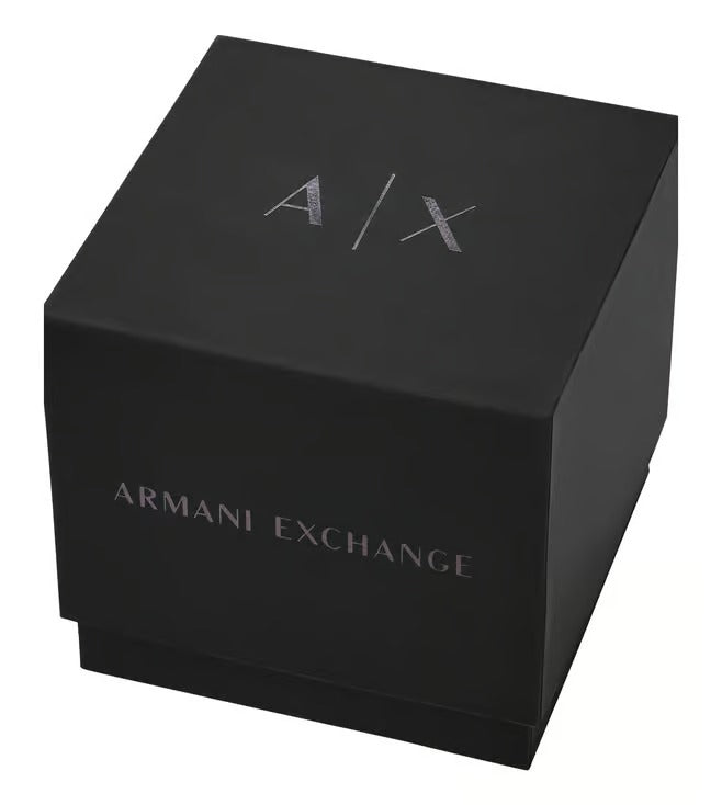 ARMANI EXCHANGE SILVER RECTANGULAR DIAL STAINLESS STEEL WATCH AX5724 (W)