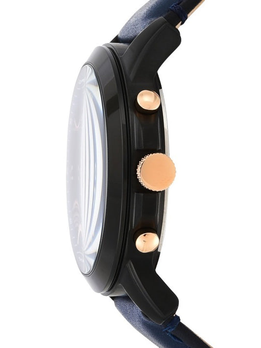 FOSSIL GRANT CHRONOGRAPH BLACK AND BLUE DIAL BLUE LEATHER FS5061 (M)