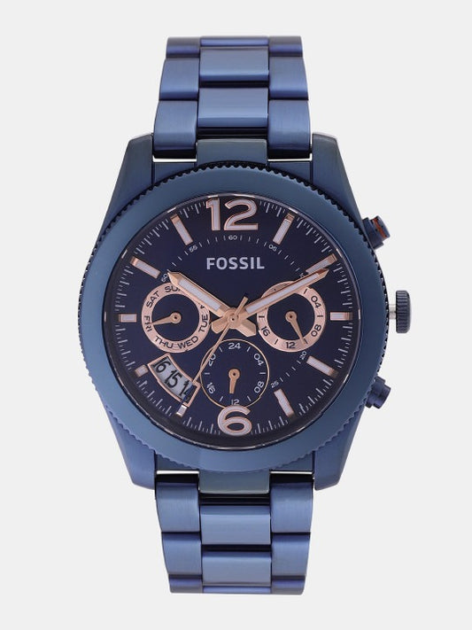 FOSSIL PERFECT BOYFRIEND BLUE CHRONOGRAPH DUAL TIME ES4093 (W)