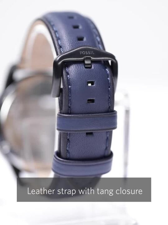 FOSSIL GRANT CHRONOGRAPH BLACK AND BLUE DIAL BLUE LEATHER FS5061 (M)