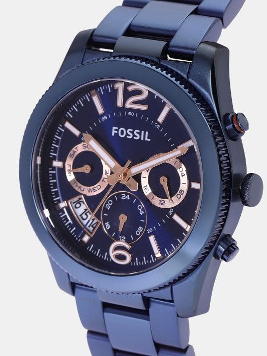 FOSSIL PERFECT BOYFRIEND BLUE CHRONOGRAPH DUAL TIME ES4093 (W)
