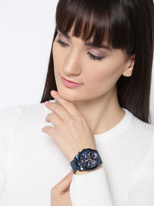 FOSSIL PERFECT BOYFRIEND BLUE CHRONOGRAPH DUAL TIME ES4093 (W)