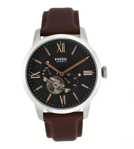 Fossil Townsman Automatic Black Dial Brown Leather ME3061(M)