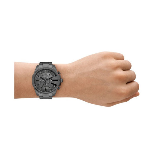 DIESEL MEGA CHIEF GUNMETAL GRAY CHRONOGRAPH WATCH DZ4676 (M)