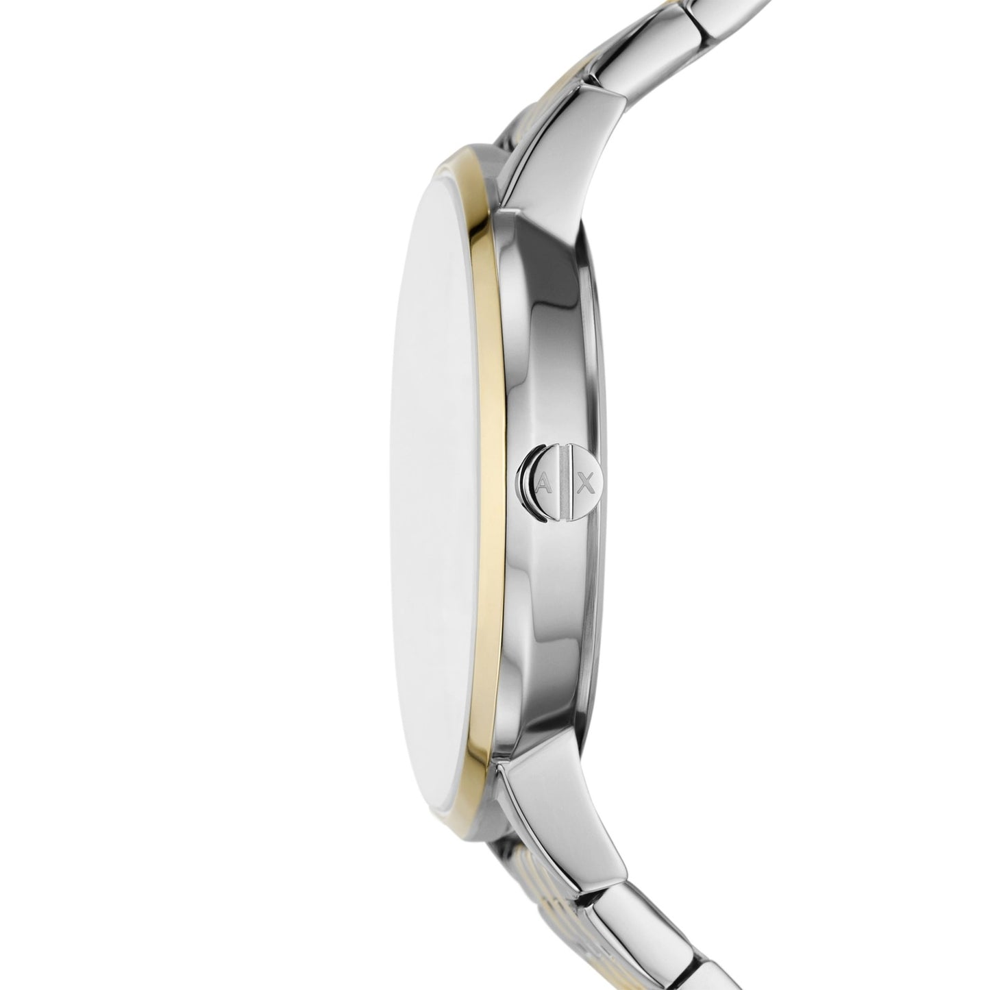 ARMANI EXCHANGE LOLA WHITE DIAL TWO-TONE STAINLESS STEEL WATCH GIFT SET AX7156SET (W)