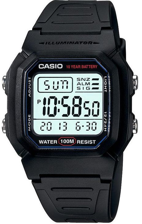 CASIO CLASSIC DIGITAL CHRONOGRAPH WATCH - W800H-1AV BLACK (M)