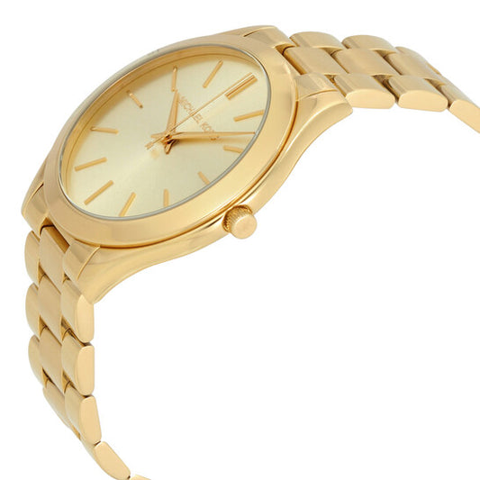 MICHAEL KORS - SLIM RUNWAY GOLD-TONE STAINLESS STEEL WATCH - MK3179 (W)