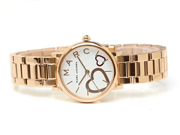 MARC JACOBS - CLASSIC WHITE DIAL ROSE GOLD STEEL STRAP WATCH - MJ3592 (W)