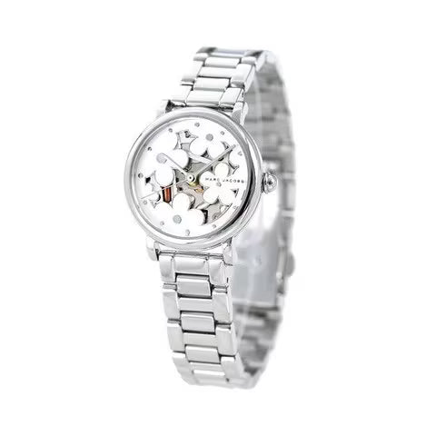 MARC JACOBS - CLASSIC SILVER STAINLESS-STEEL QUARTZ FASHION WATCH - MJ3597 (W)
