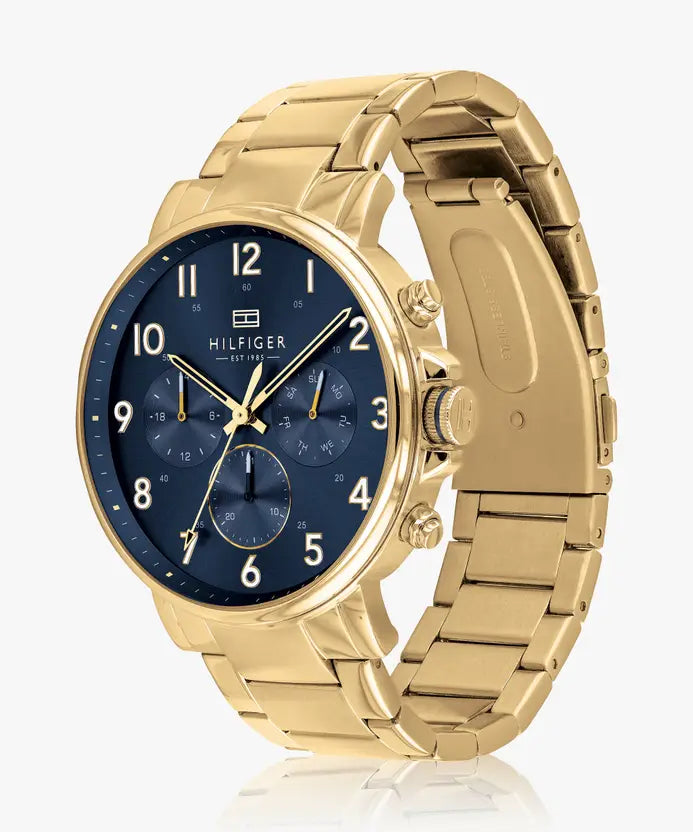 TOMMY HILFIGER GOLD MULTI DIAL MEN WATCH DANIEL 1710384