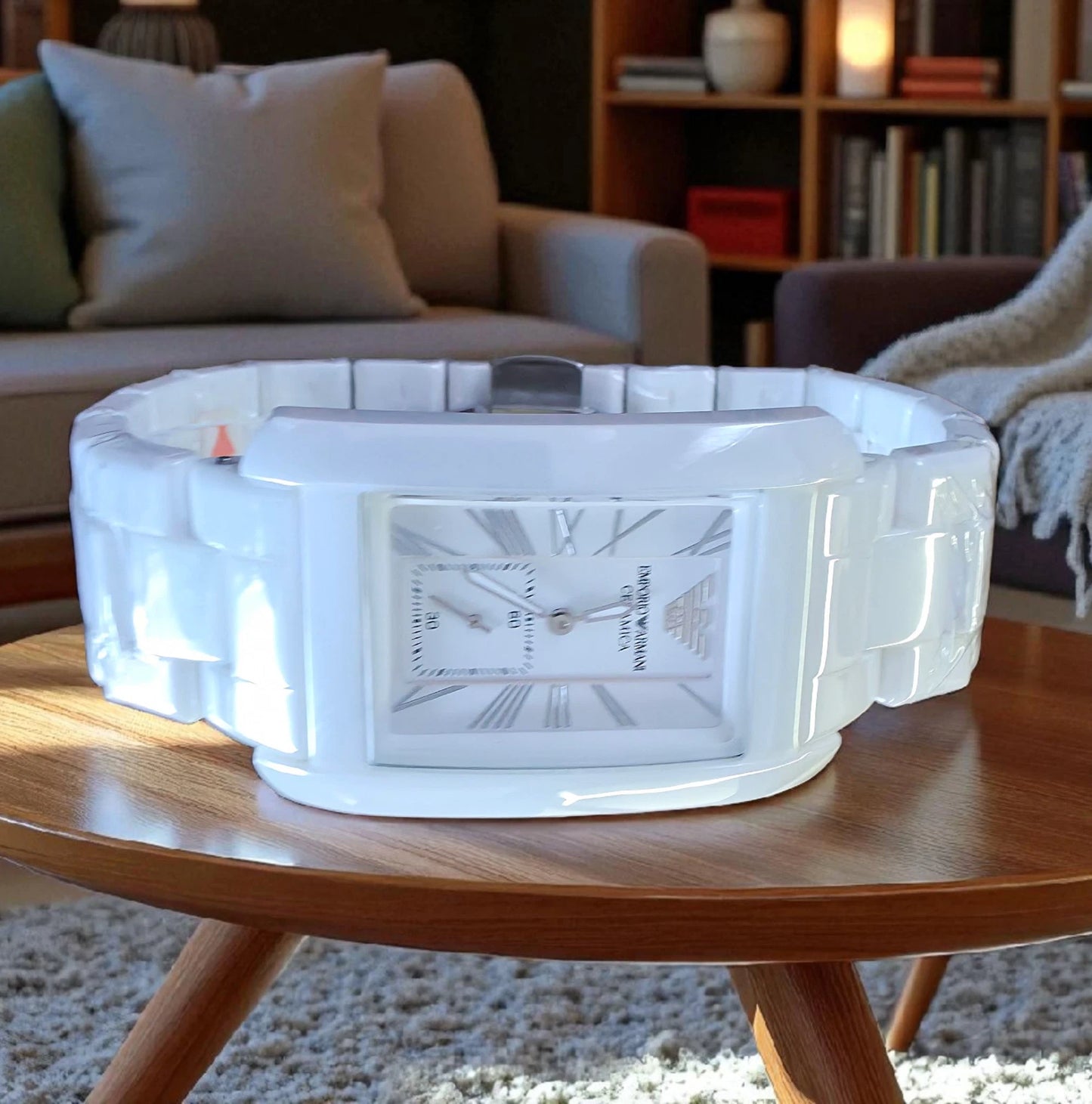 EMPORIO ARMANI CERAMICA WHITE CERAMIC MEN'S WATCH