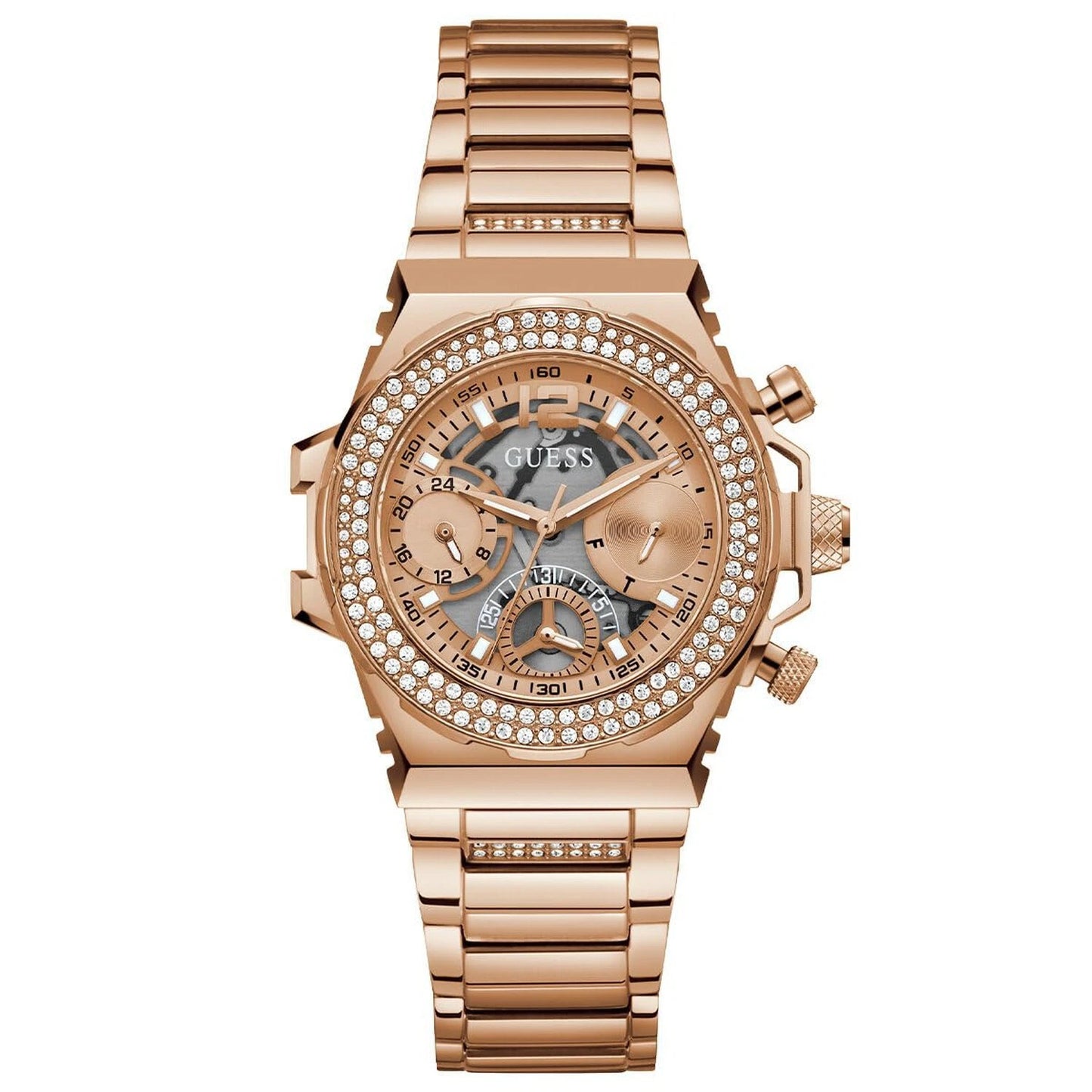 GUESS ROSE GOLD STAINLESS STEEL ANALOG QUARTZ WATCH