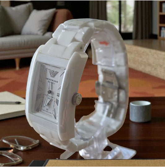 EMPORIO ARMANI CERAMICA WHITE CERAMIC MEN'S WATCH