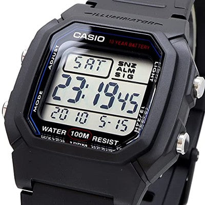 CASIO CLASSIC DIGITAL CHRONOGRAPH WATCH - W800H-1AV BLACK (M)