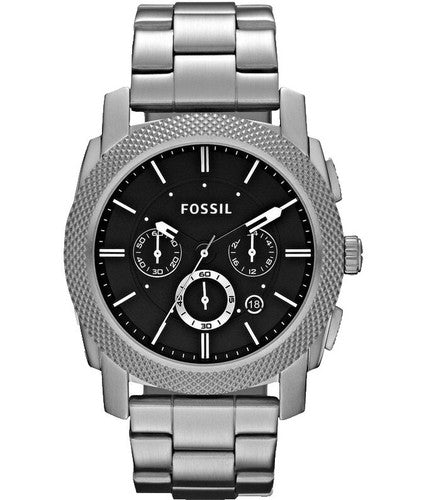FOSSIL MACHINE CHRONOGRAPH BLACK DIAL STAINLESS STEEL MEN'S WATCH FS4776