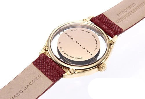 Marc Jacobs Tether Women's Red Leather Watch