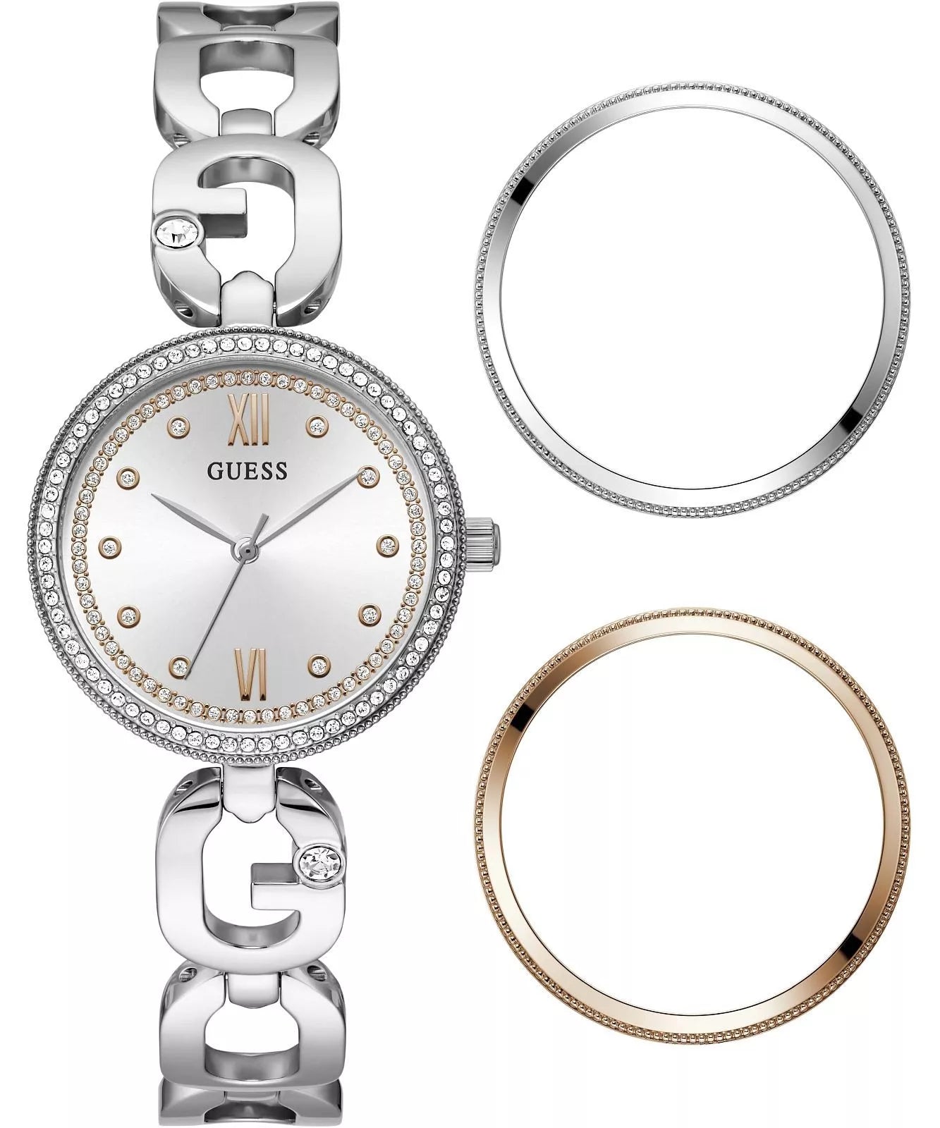 GUESS GRAY STAINLESS STEEL LUXURY WATCH