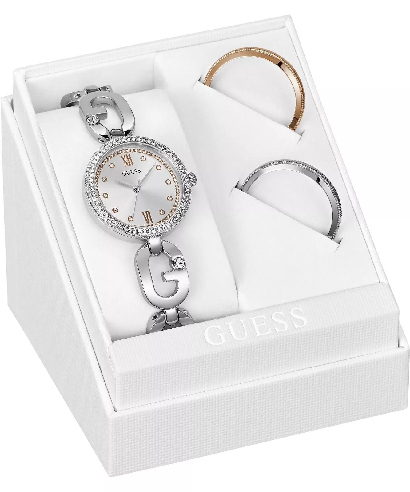GUESS GRAY STAINLESS STEEL LUXURY WATCH