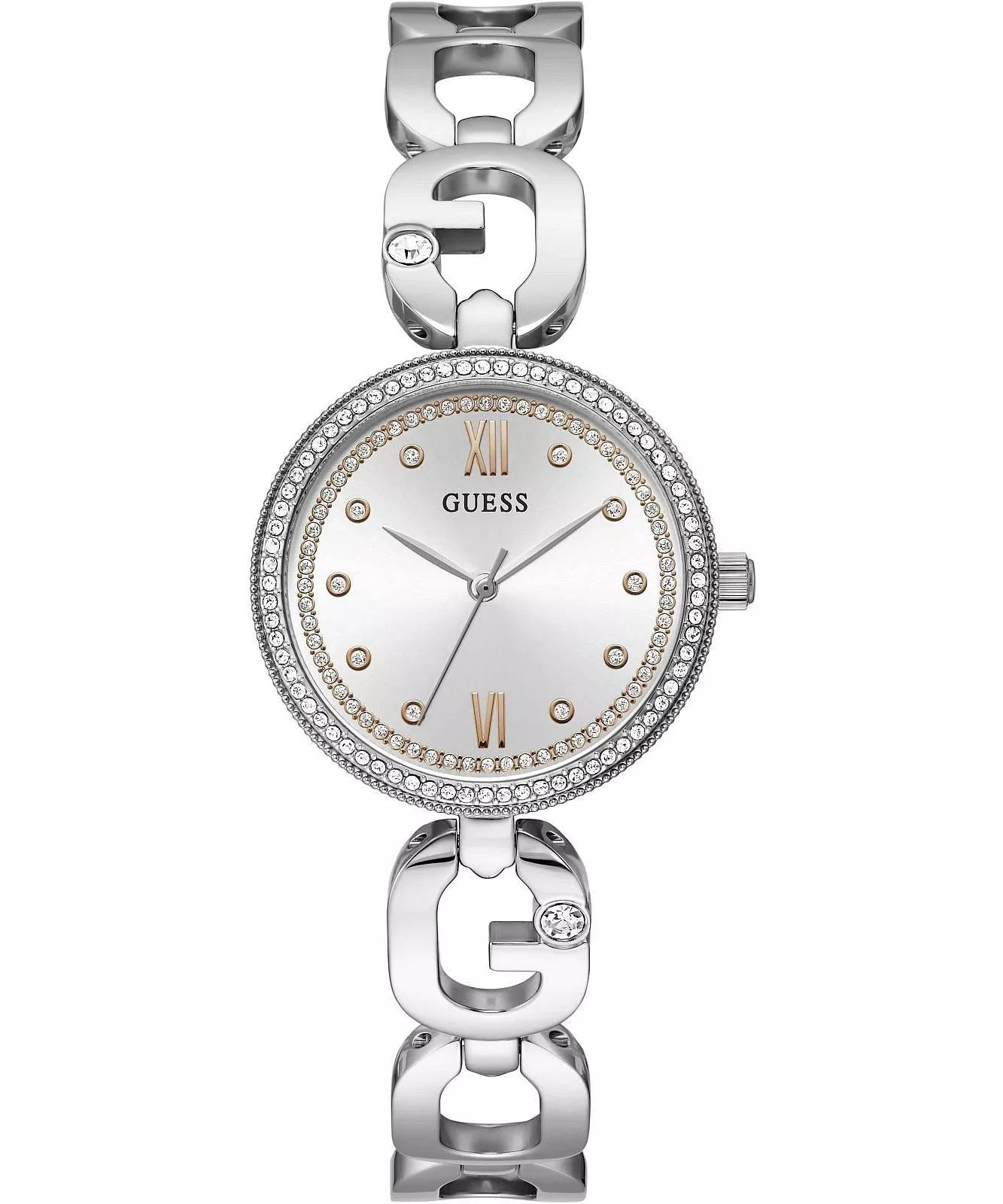 GUESS GRAY STAINLESS STEEL LUXURY WATCH
