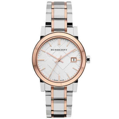 Burberry The City BU9105 Ladies Silver Rose Gold Watch