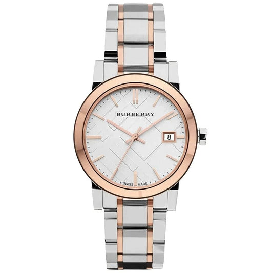 Burberry The City BU9105 Ladies Silver Rose Gold Watch