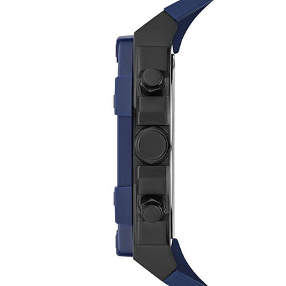 GUESS  BLUE SKELETON DIAL BLUE SILICONE STRAP WATCH