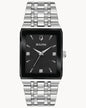 BULOVA BLACK DIAL QUARTZ QUADRA MODERN 96D145 (M)