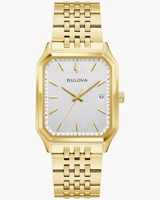 BULOVA SILVER DIAL CLASSIC TONY BENNETT SQUARE 97B236 (M)