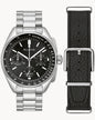 BULOVA BLACK DIAL HIGH PRECISION QUARTZ LUNAR PILOT 96K111 (M)