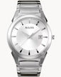 BULOVA SILVER DIAL QUARTZ CLASSIC 96B015 (M)