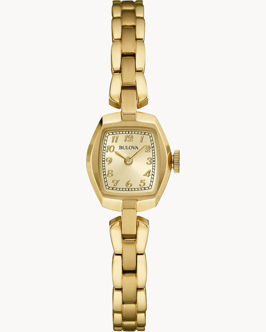 BULOVA GOLD BRACELET CHAMPAGNE DIAL CLASSIC 97L155 (W)