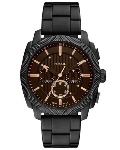 FOSSIL BLACK CHRONOGRAPH MACHINE STAINLESS STEEL FS6097 (M)