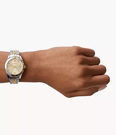 FOSSIL ROSE GOLD DIAL STAINLESS STEEL MESH STRAP ES4949 (W)