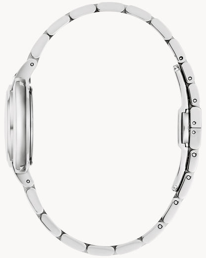 BULOVA PINK MOTHER OF PEARL DIAL SILVER TONE SS RUBAIYAT 96L338 (W)
