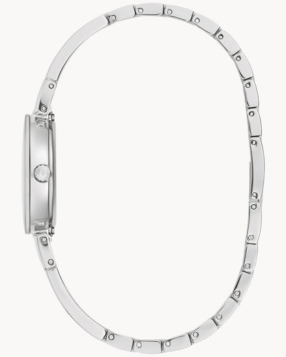 BULOVA SILVER DIAL DIAMOND ACCENT MODERN MARC ANTHONY 96P241 (W)