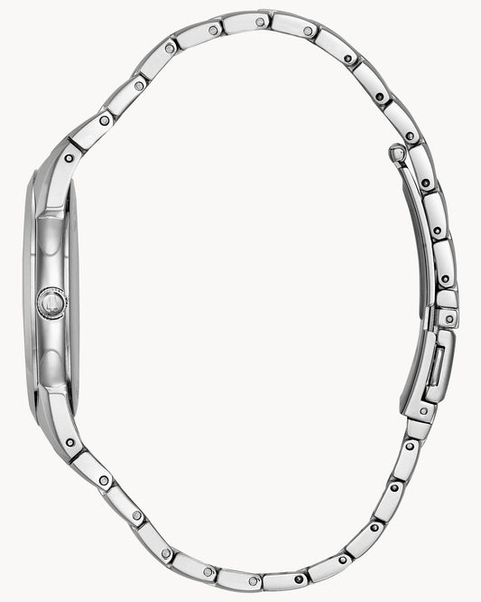 BULOVA SILVER DIAL QUARTZ CLASSIC 96B015 (M)