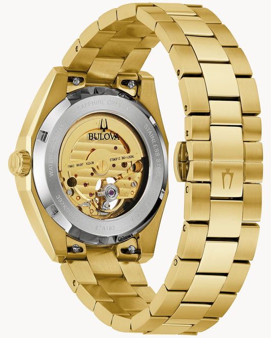 BULOVA CHAMPAGNE DIAL AUTOMATIC SURVEYOR 97A182 (M)