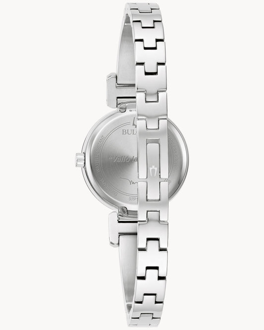 BULOVA SILVER DIAL DIAMOND ACCENT MODERN MARC ANTHONY 96P241 (W)