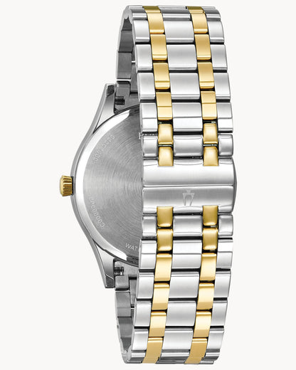 BULOVA BLUE DIAL DIAMOND TWO-TONE CLASSIC 98D130 (M)