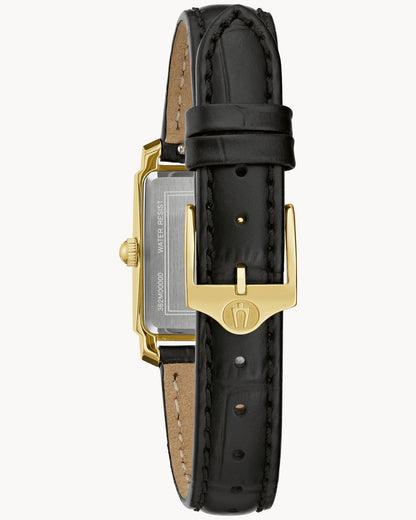 BULOVA WHITE DIAL LEATHER STRAP SUTTON 97P166 (W)