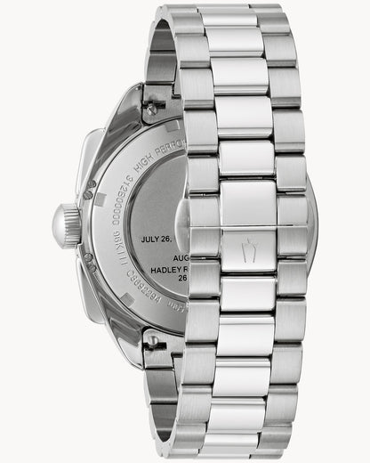 BULOVA BLACK DIAL HIGH PRECISION QUARTZ LUNAR PILOT 96K111 (M)