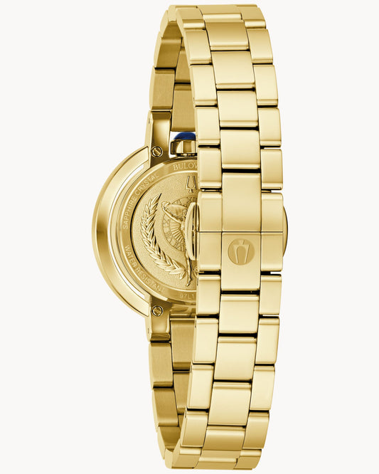 BULOVA MOTHER-OF-PEARL DIAL QUARTZ RUBAIYAT 97L181 (W)
